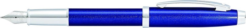 SHEAFFER قلم حبر سائل شيفر 100 بلون أزرق لامع مع تزيين كروم مصقول و رأس قلم متوسط - Image 2