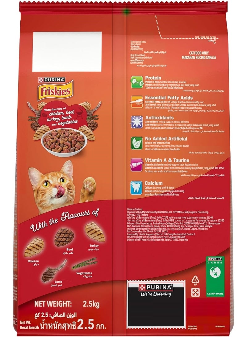 Purina Friskies Meaty Grills Adult Dry Cat Food 2.5 Kg - Image 2