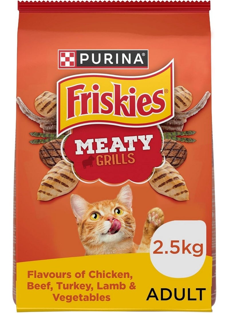 Purina Friskies Meaty Grills Adult Dry Cat Food 2.5 Kg - Image 1