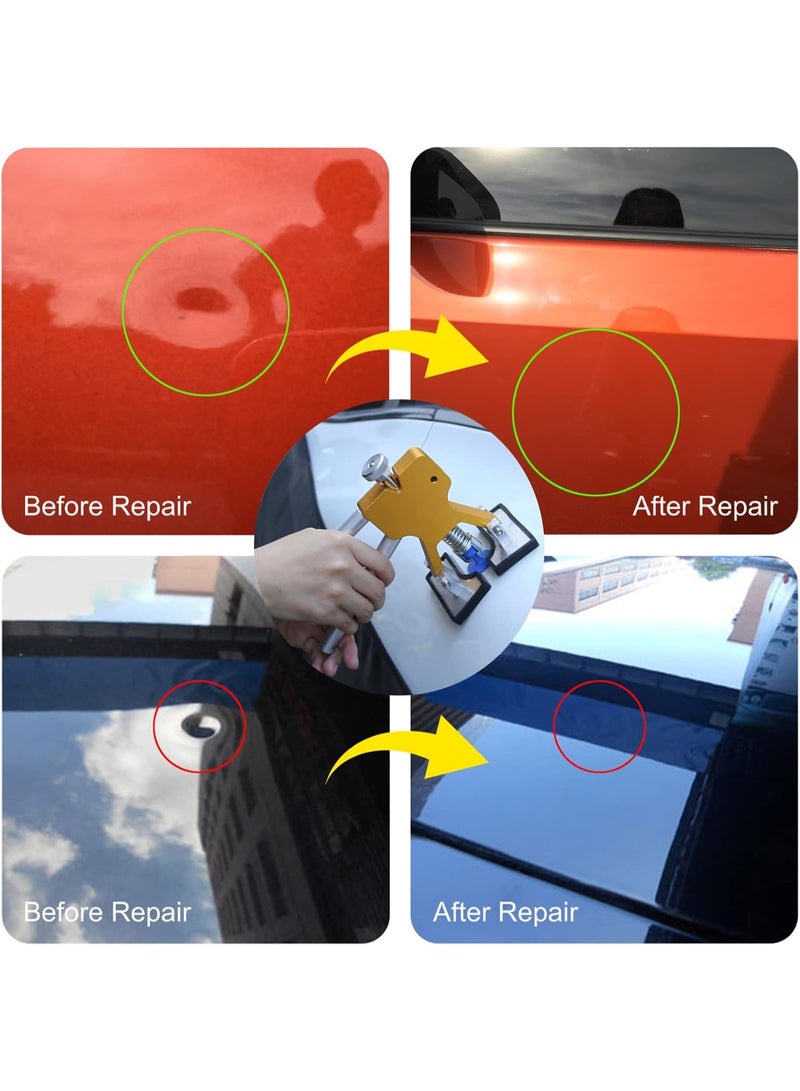 KADRAMA Dent Removal kit, Paintless Dent Repair Tool, Dent Puller Kit with 18pcs Glue Tabs, Adjustable Width, Car Paintless Dent Repair Tool for Automobile Body/Motorcycle Body/Refrigerator Dent Remover - Image 2