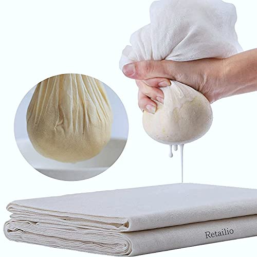 Retailio Muslin Off White Cloth, for Cheese Unbleached Cloth, and Making Paneer, Jalebi, Sprouts, Straining Soups and Sauces, Curds Ultra Fine Cheesecloth Professional (Muslin Cloth -1mt) - Image 2