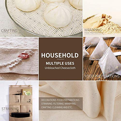 Retailio Muslin Off White Cloth, for Cheese Unbleached Cloth, and Making Paneer, Jalebi, Sprouts, Straining Soups and Sauces, Curds Ultra Fine Cheesecloth Professional (Muslin Cloth -1mt) - Image 5