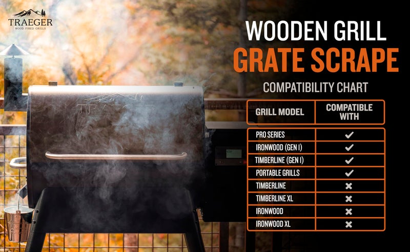 Traeger Grills BAC454 Wooden Grill Scraper â€“ Solid Hardwood Grill Grate Cleaner, Compatible with Pro Series, Ironwood, and Timberline Grills, Safe Bristle-Free Grill Cleaning Accessory - Image 5