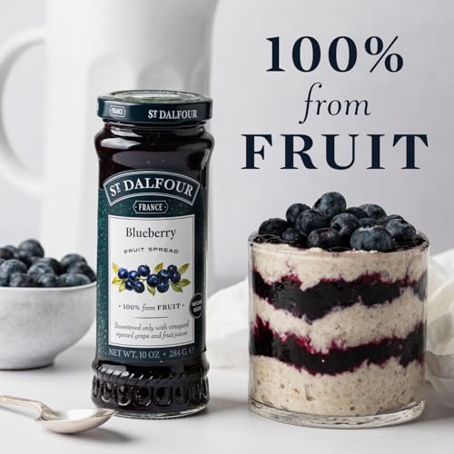 St.Dalfour St. Dalfour Blueberry Fruit Spread - 10oz - 100% from Fruit, No Artificial Ingredients, Non-GMO, No Cane Sugars, All Natural - Pack of 6 - Image 4