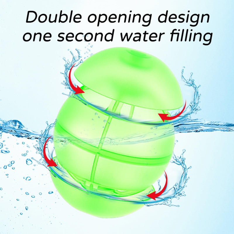 RURING Reusable Water Balloons for Kids, 24PCS Refillable Latex-Free Silicone Water Bomb with Mesh Bag, Summer Toys Beach toys Swimming Pool Party Supplies Bath Toy Outdoor Idea Gift for Kids - Image 3