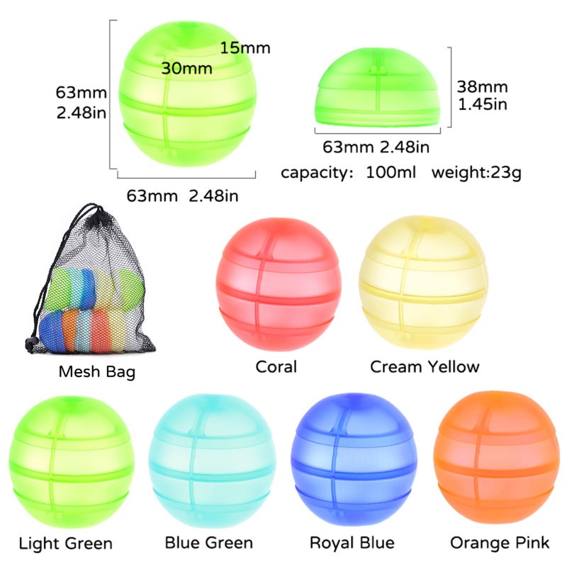 RURING Reusable Water Balloons for Kids, 24PCS Refillable Latex-Free Silicone Water Bomb with Mesh Bag, Summer Toys Beach toys Swimming Pool Party Supplies Bath Toy Outdoor Idea Gift for Kids - Image 2
