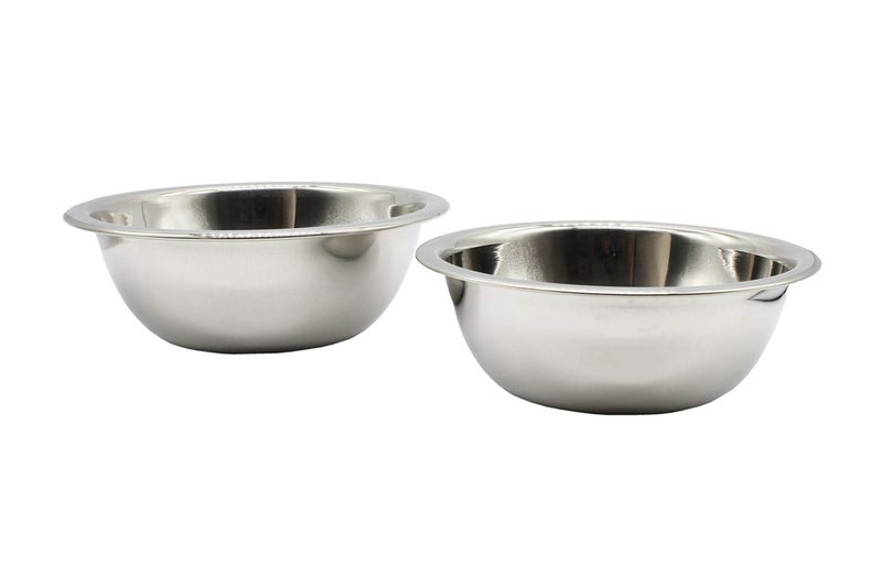 ekitchen Stainless Steel Pack of 2 Mixing Bowls, 3000ml & 5000ml - Image 2