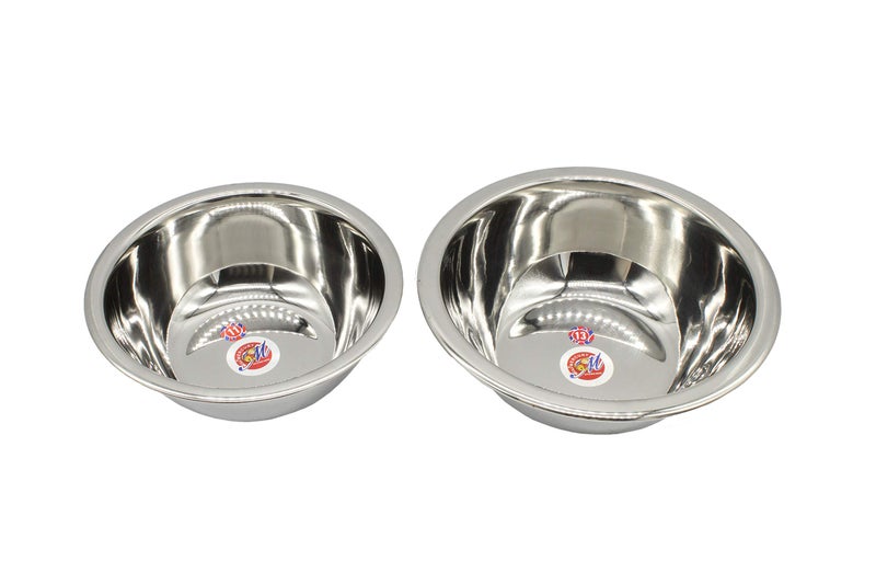 ekitchen Stainless Steel Pack of 2 Mixing Bowls, 3000ml & 5000ml - Image 3