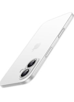 BGM NEW Ultra Slim Frosted Clear Case for iPhone 16 (6.1 Inch) - Lightweight, Minimalist Design with Full Camera Lens Protection 