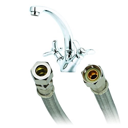 Fluidmaster B8F12 Faucet Connector, Braided Stainless Steel - 3/8 Female Compression Thread x 3/8 O.D. Copper Tubing Coupling, 12-Inch Length - Image 3