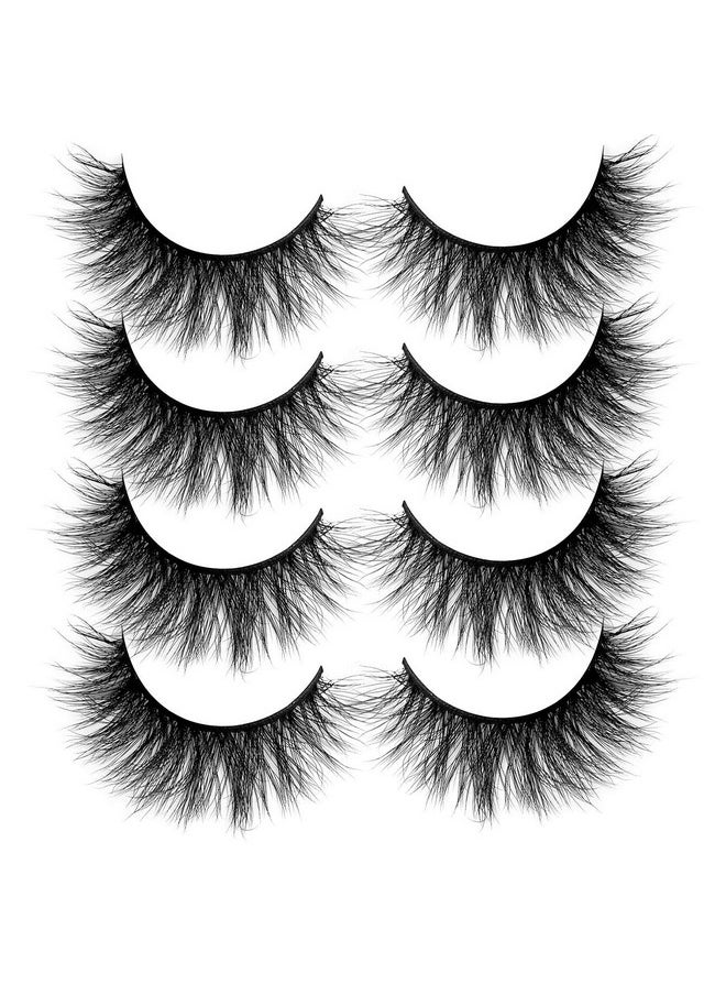 ALICROWN HAIR Alicrown Faux Mink Lashes Pack 3D Volume Natural Fluffy Wispies Cross False Eyelashes  - Image 1