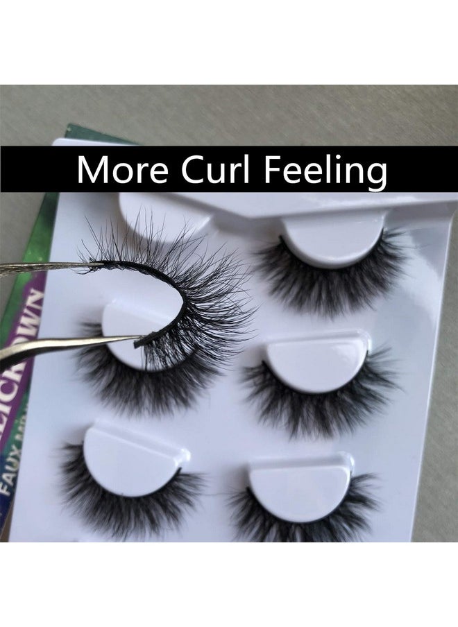 ALICROWN HAIR Alicrown Faux Mink Lashes Pack 3D Volume Natural Fluffy Wispies Cross False Eyelashes  - Image 4