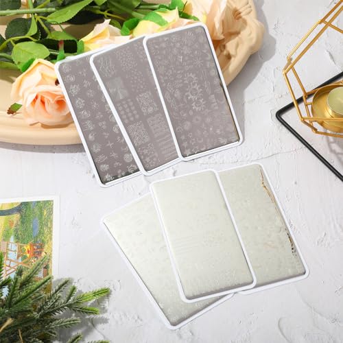 Whaline 6Pcs Sun Moon Star Nail Plates Stamping Set Groovy Stamp Templates Nail Art Plates for DIY Print Manicure Salon Design Gift Supplies - Image 5