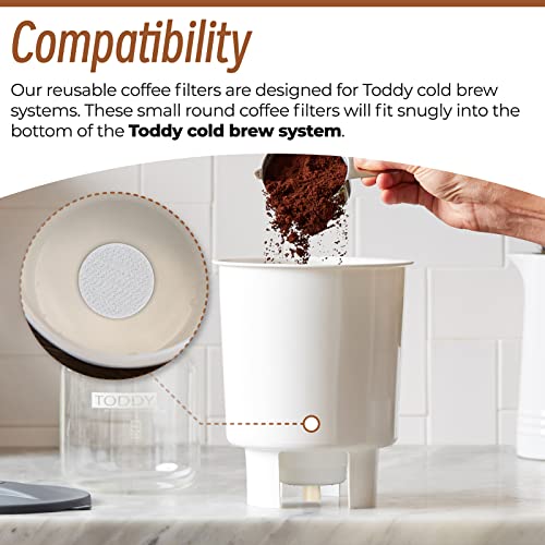 Sconva 20Pcs Reusable Cold Brew Coffee Filters & Stoppers Replacement Compatible with Toddy Cold Brew System (Include 8Pcs Coffee Filters & 12Pcs Silicone Rubber Stoppers) - Image 3