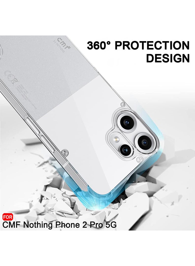 Case Up Clear Case For  Nothing CMF Phone 2 Pro Shock-Absorption TPU Cell Phone Cover with Reinforced Corners, Soft Flexible & Crystal Clear Protective Bumper Case - Image 4