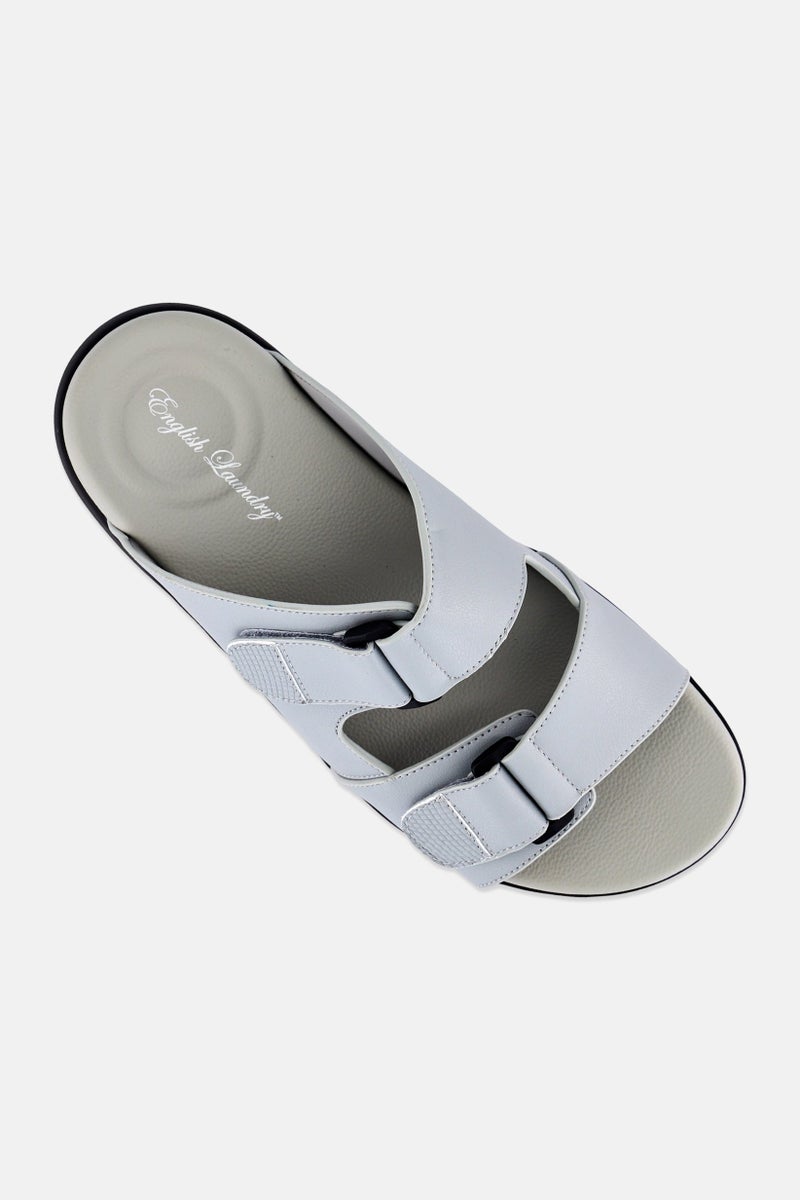 English Laundry Men Slip On Arabic Sandals, Light Grey - Image 4