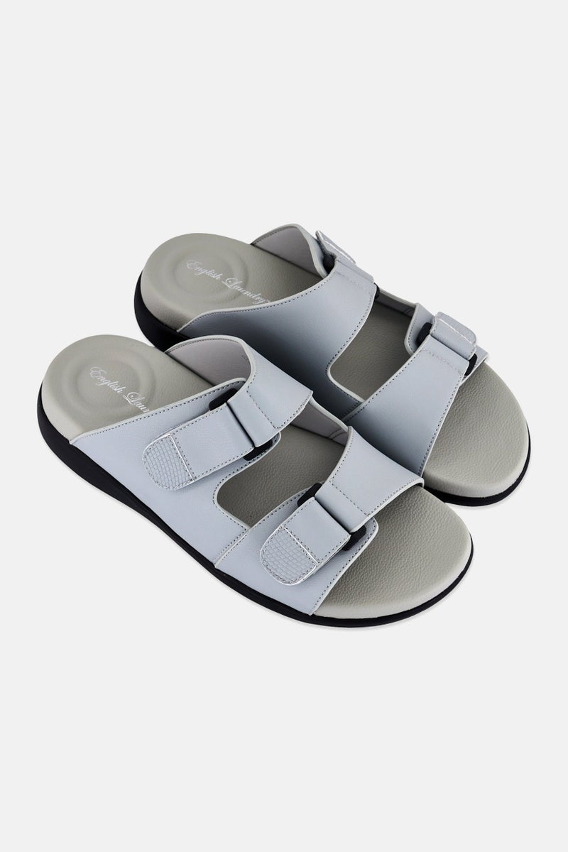 English Laundry Men Slip On Arabic Sandals, Light Grey - Image 2
