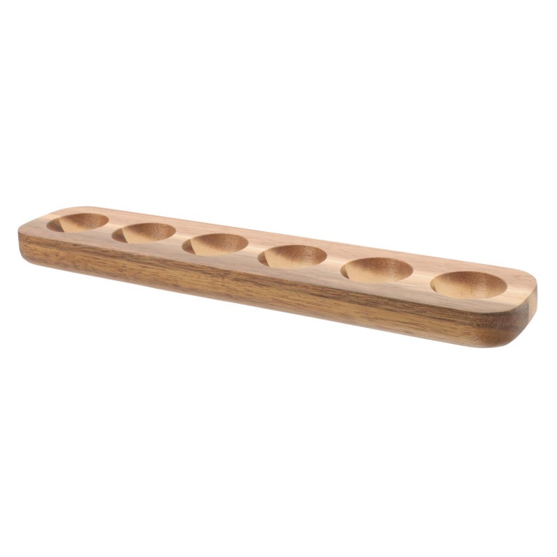Wooden Egg Holder With 6 Compartments Sturdy Kitchen Storage Tray For Home And Decor - Image 2