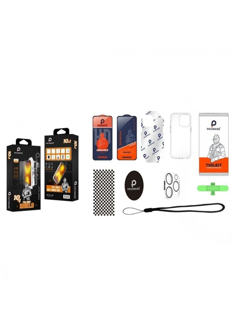 PROMASS - Complete protection package for iPhone 11 Pro Max, the strongest and best original package from Promass (10in1) - Image 1