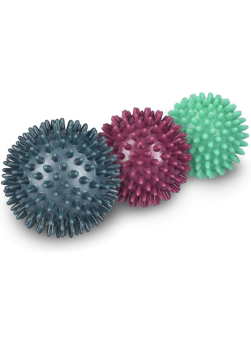 Navaris Navaris Spiky Massage Balls  Set of 3  Hedgehog Balls for Self Massage  2X MediumHard  1x Harder Ball  Bumpy Massager Balls  3 Sizes  - Image 5
