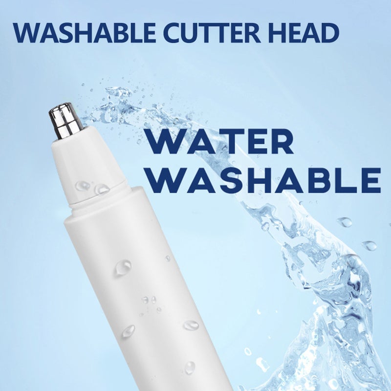 Electric Nose Hair Trimmer with Lid High-speed Motor Washable Invisible Cutter Head USB Portable - Image 2