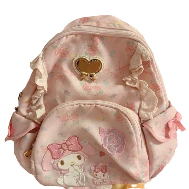 My Melody Sanrio Kawaii Floral Backpack for Women - Image 5