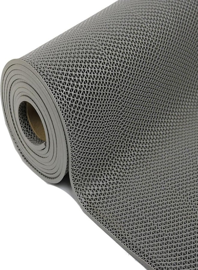 ATOOTFUSION Anti Skid & Multipurpose Rubber Mat, Floor Mats PVC Kitchen Anti-Fatigue Mat with Drain Holes Non-Slip Drainage Mat for Swimming Pool Shower Room Bathroom Indoor Outdoor Wet Area (2x8feet, Grey) - Image 4