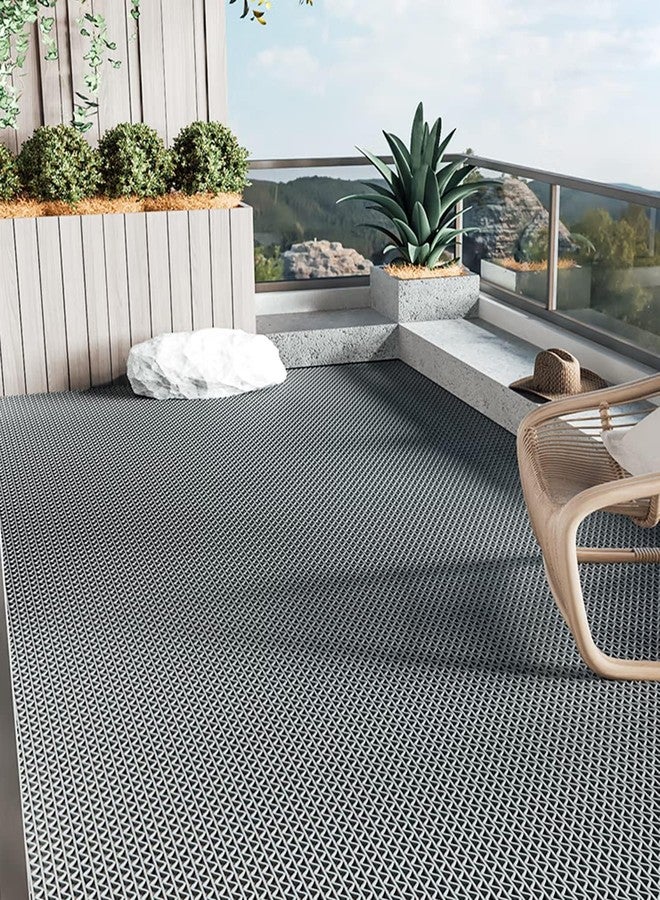 ATOOTFUSION Anti Skid & Multipurpose Rubber Mat, Floor Mats PVC Kitchen Anti-Fatigue Mat with Drain Holes Non-Slip Drainage Mat for Swimming Pool Shower Room Bathroom Indoor Outdoor Wet Area (2x8feet, Grey) - Image 5