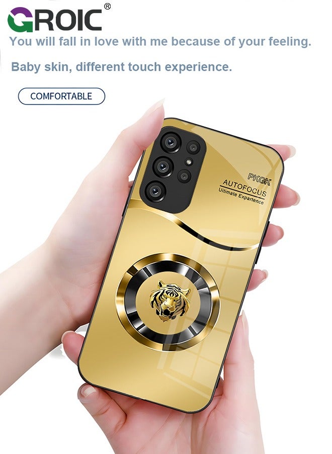 GROIC Back Cover Case for Samsung Galaxy S25 Ultra Soft Flexible TPU Shockproof Protective Tiger Pattern Electroplating Glass for Samsung Galaxy S25 Ultra Cover  - Image 3