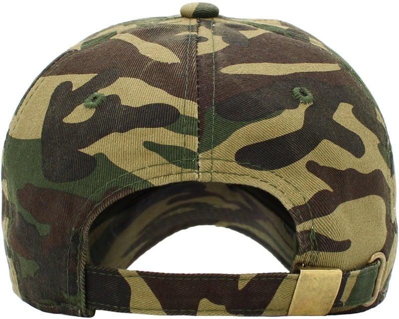 KBETHOS KB-LOW CAM Classic Cotton Dad Hat Adjustable Plain Cap. Polo Style Low Profile (Unstructured) (Classic) Camouflage Adjustable - Image 3