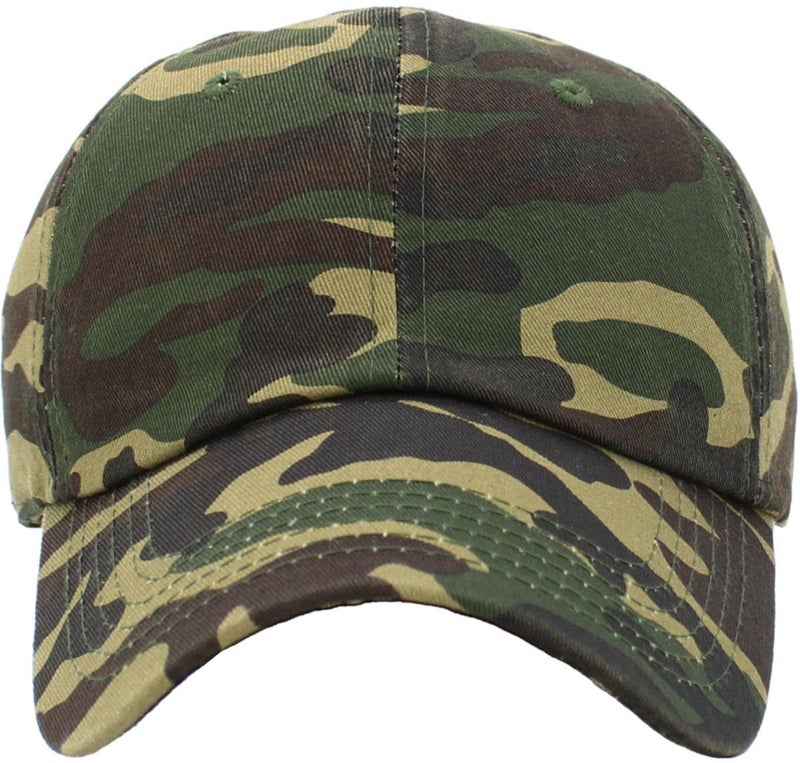KBETHOS KB-LOW CAM Classic Cotton Dad Hat Adjustable Plain Cap. Polo Style Low Profile (Unstructured) (Classic) Camouflage Adjustable - Image 2