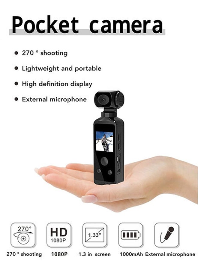 Generic 4K HD Camera, 270° Rotatable Large Wide Angle, Included 128G Card, 30m/98ft Underwater Camera with & Mic for Outdoor Riding Diving Shooting Vlog , 1000mAh Rechargeable  - Image 5
