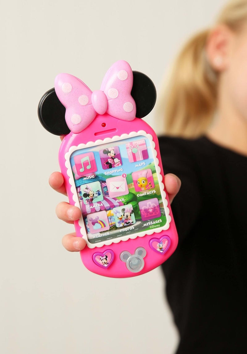 Minnie Mouse Minnie Bow-Tique Why Hello Pretend Play Cell Phone, Lights and Sounds, Kids Toys for Ages 3 Up by Just Play - Image 2