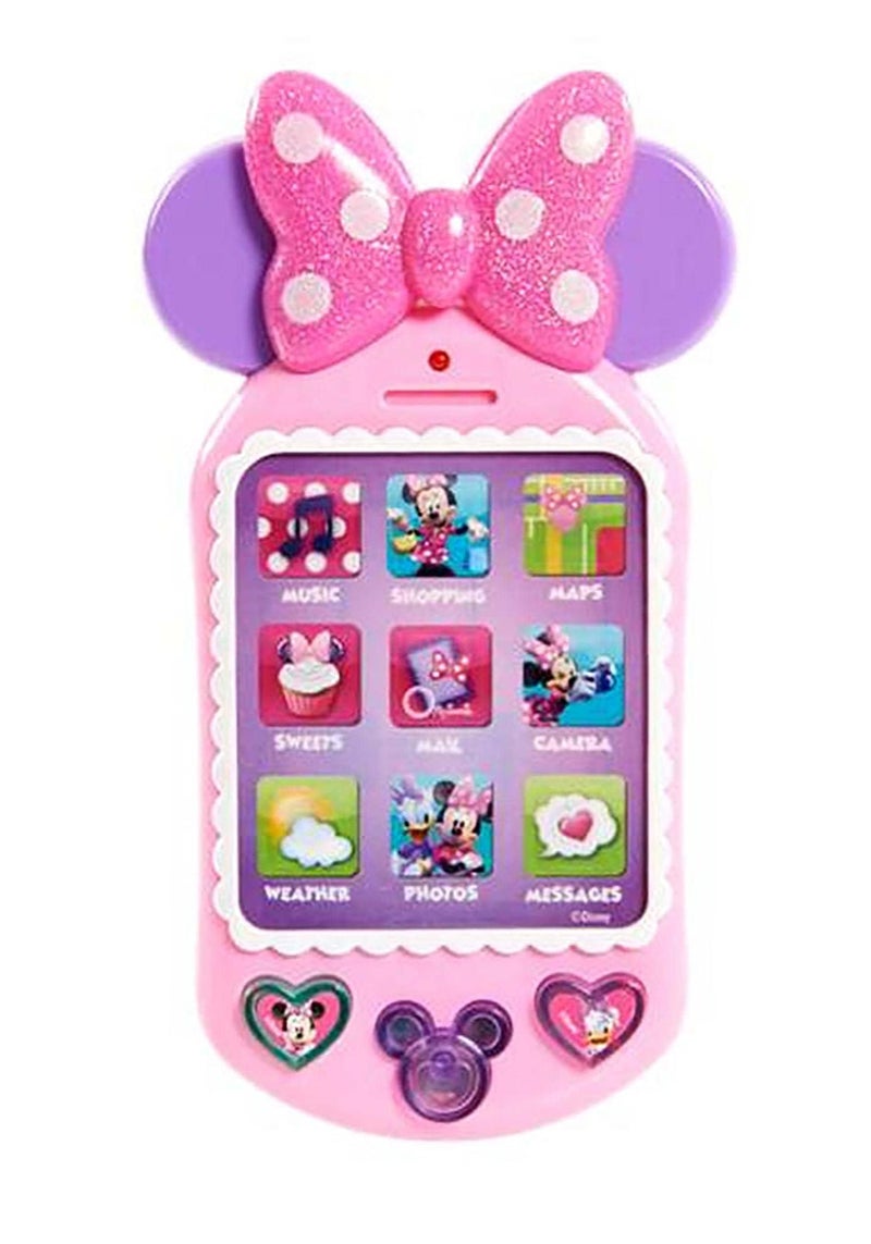 Minnie Mouse Minnie Bow-Tique Why Hello Pretend Play Cell Phone, Lights and Sounds, Kids Toys for Ages 3 Up by Just Play - Image 1