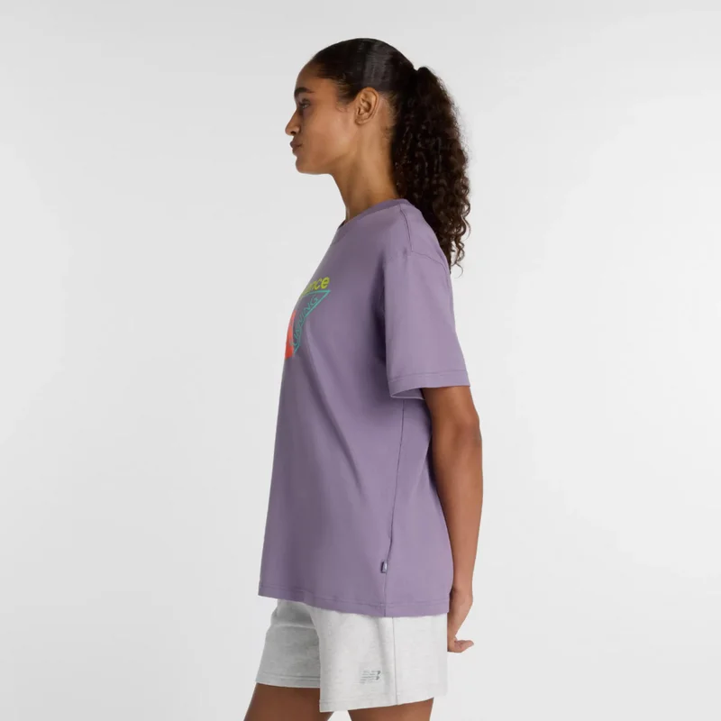 New Balance Candied Violet Classic Tri-Logo T-Shirt for Women | Best Price UAE