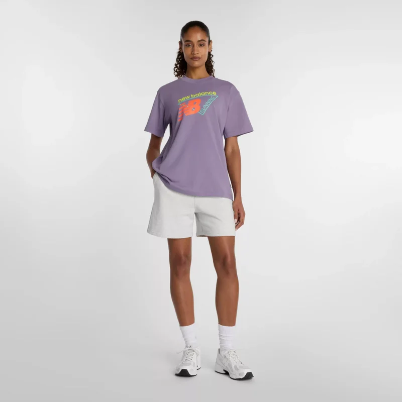 New Balance Candied Violet Classic Tri-Logo T-Shirt for Women | Best Price UAE