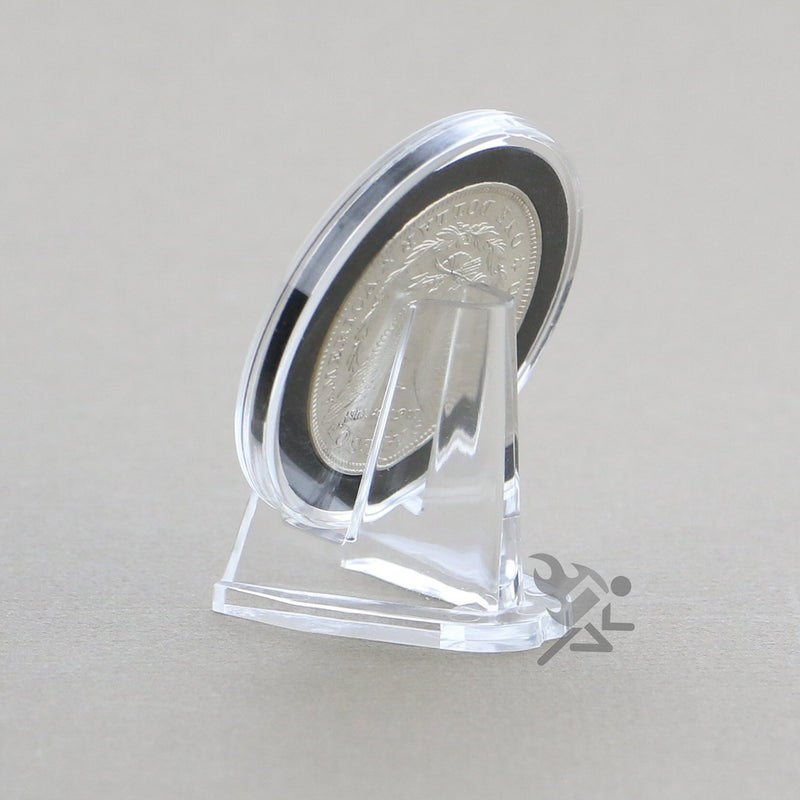 OnFireGuy 5 Pack Clear Display Stand Easels for Air-Tite Capsules | Coin Display Stands | Challenge Coin Easels | Made in USA - Image 3