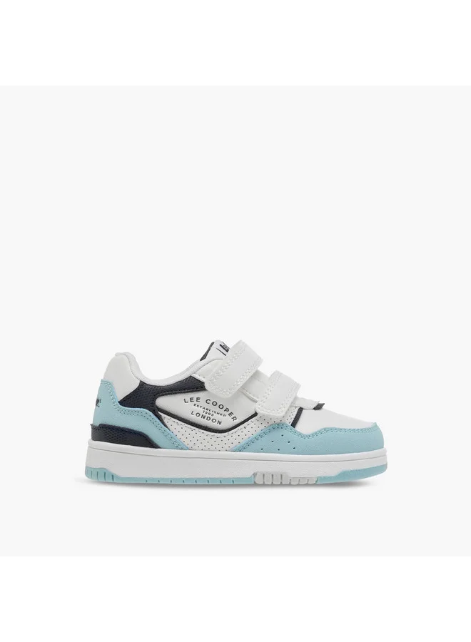 Lee Cooper Boys Panelled Sneakers with Hook and Loop Closure