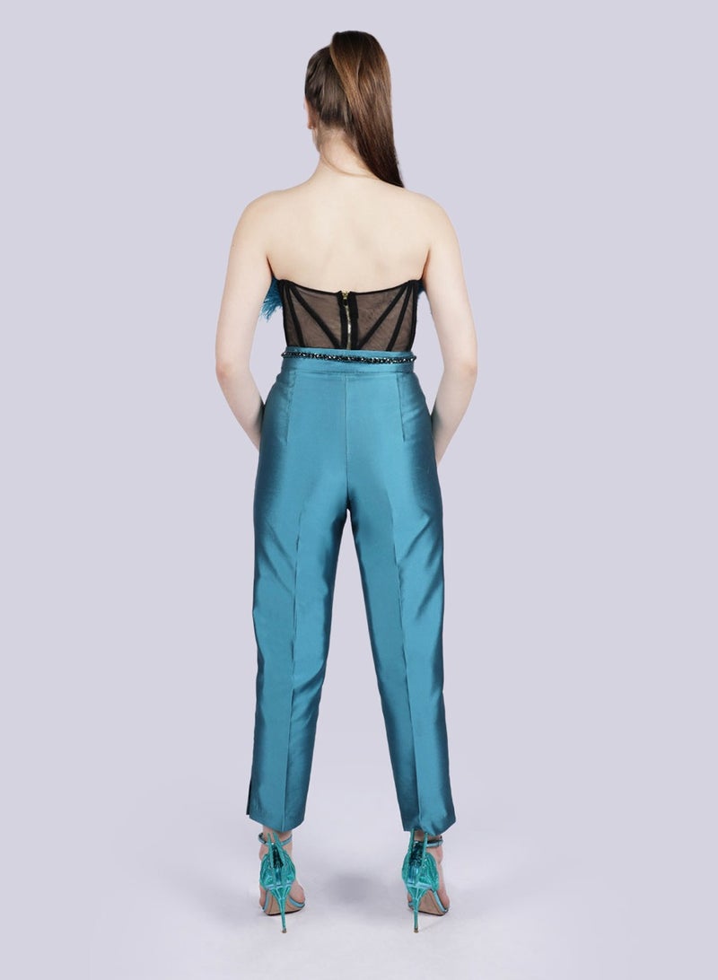 NIVA FASHION HOUSE Grandeur - Corset Feather Top  - Image 2
