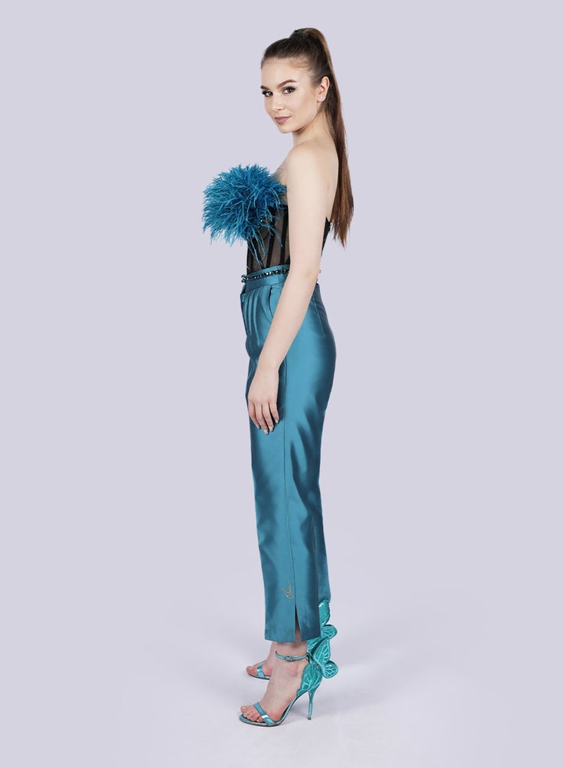 NIVA FASHION HOUSE Grandeur - Corset Feather Top  - Image 4