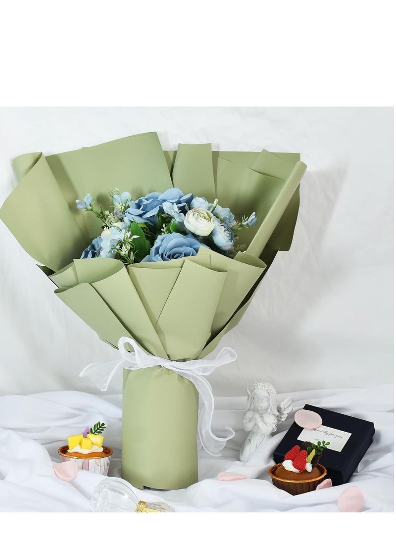 Kraft Gift Wrapping Paper Roll Green 78.7cm x 5m - Image 3