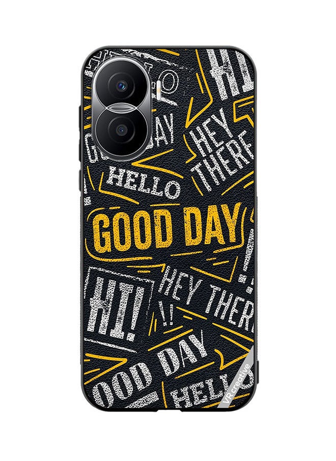 Protective Case Cover For Honor X40i Hello Good Day Design Multicolour