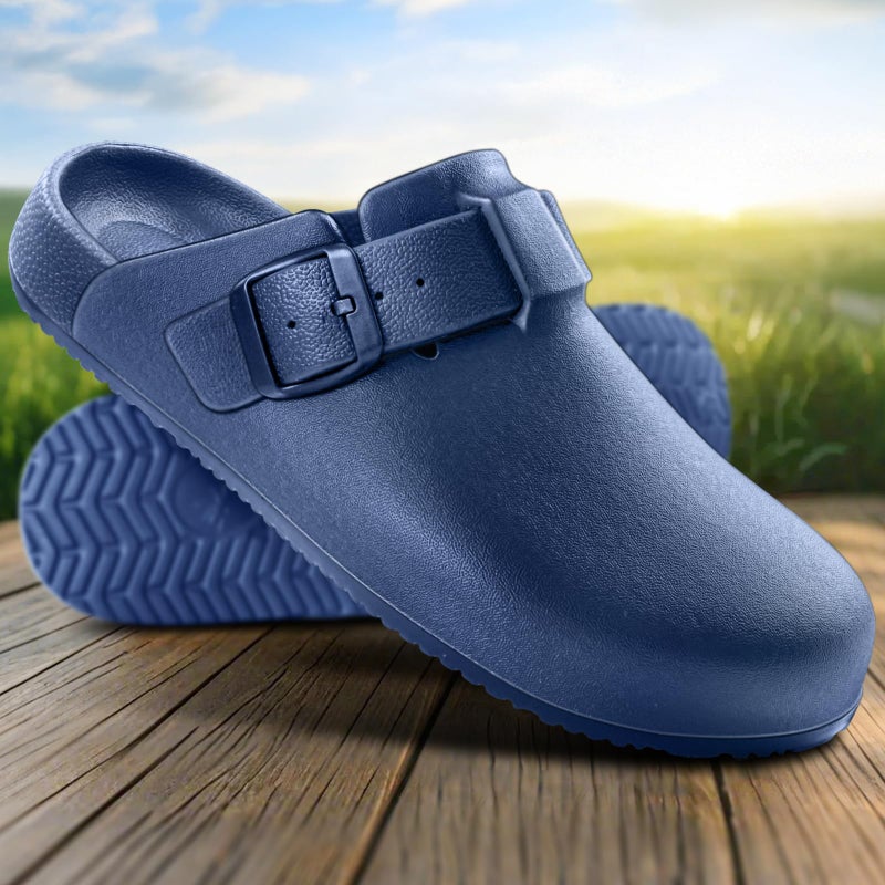 Bigant Womens Clogs,Mercy Mules for Womens Nurse Shoes-Slip on Garden Work Shoes(Purplish Blue-11 Women/9 Men) - Image 3