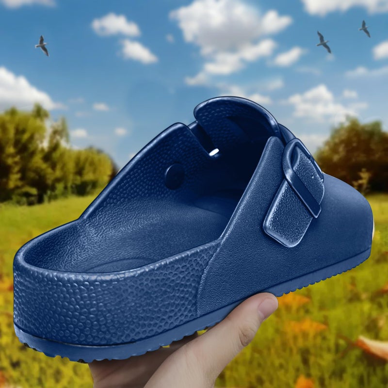 Bigant Womens Clogs,Mercy Mules for Womens Nurse Shoes-Slip on Garden Work Shoes(Purplish Blue-11 Women/9 Men) - Image 2