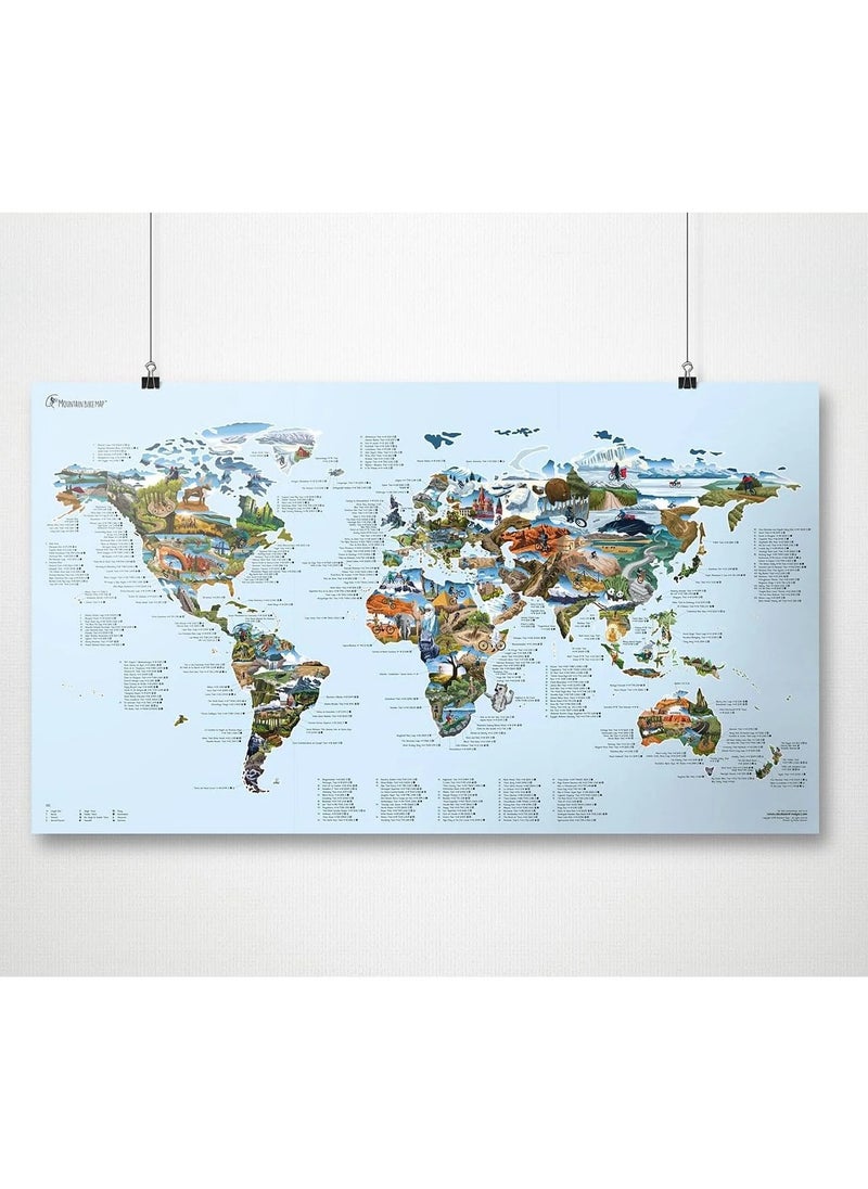Awesome Maps Awesome Maps - Mountain Bike Map Poster - 97.5x56cm 