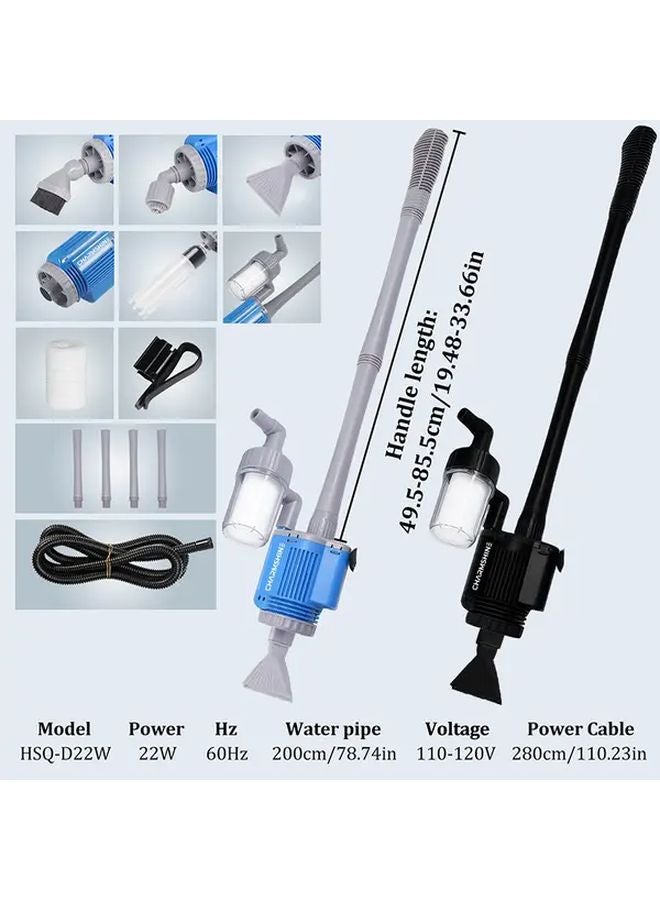 منظف الحصى الأسود الكهربائي المتكامل لحوض السمك - أداة تنظيف فعالة - Image 5