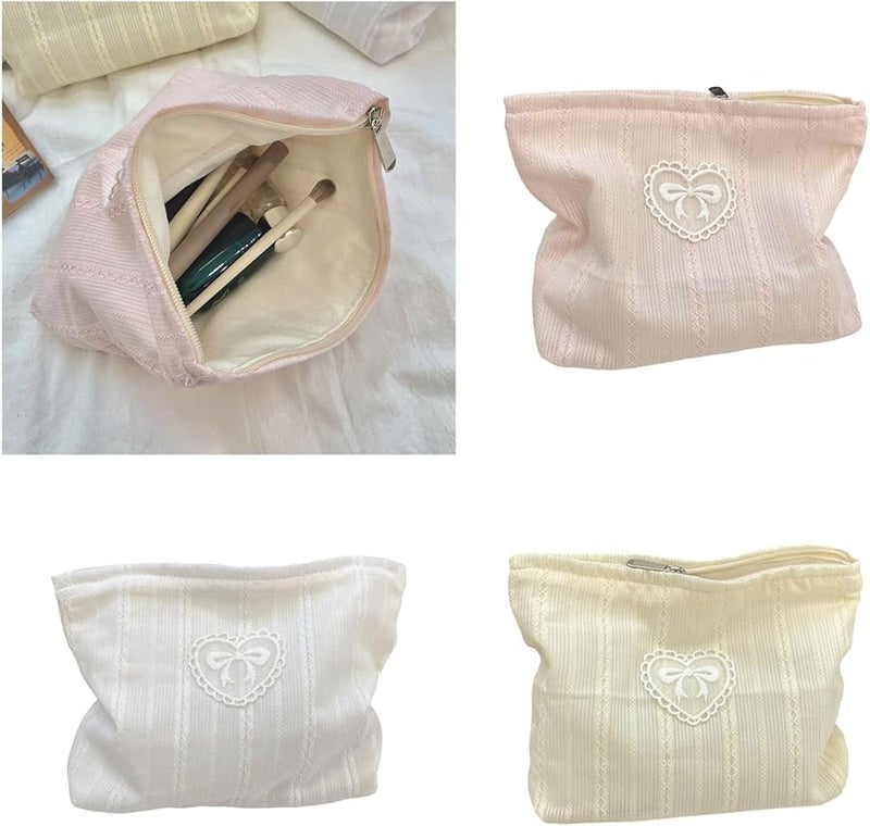 حقيبة مستحضرات تجميل صفراء كبيرة السعة للسفر، منظف أدوات النظافة الشخصية المتنقل المريح للنساء والفتيات - Image 2