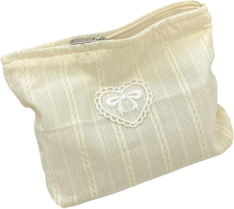 حقيبة مستحضرات تجميل صفراء كبيرة السعة للسفر، منظف أدوات النظافة الشخصية المتنقل المريح للنساء والفتيات - Image 1