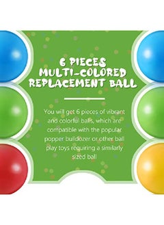 Civaner Multicolored Replacement Toy Balls Crush Proof Bulldozer Balls Soft Plastic Airfilled Ocean Balls For Toddlers 1.75 Inch Balls Toys (6 Pieces)  - Image 3