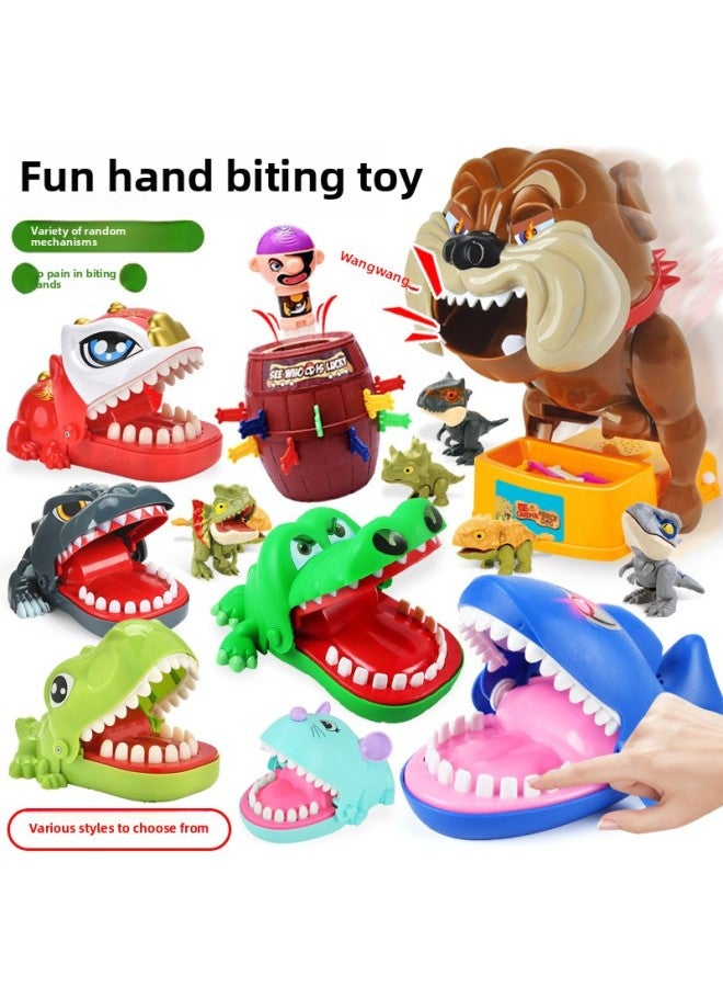 One Piece Crocodile Finger Biting Toy Shark Tooth Extraction Parent-Child Game Evil Dog Biting Toy Tricky Props-Color:[english Color Box] 929-12 Small Size - Pirate Bucket (with Piggy Bank) 98g - Image 2